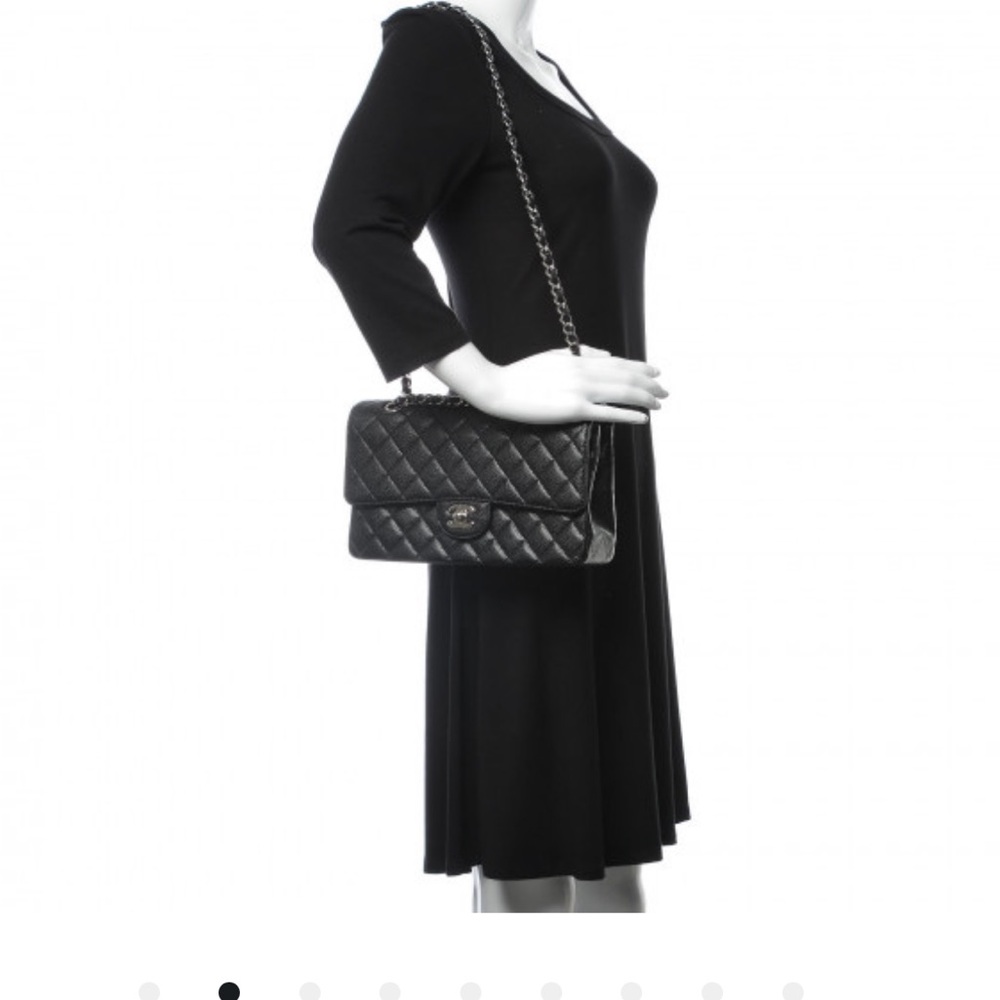 Authentic CHANEL Caviar Medium Double Flap Bag - Picture 5 of 8